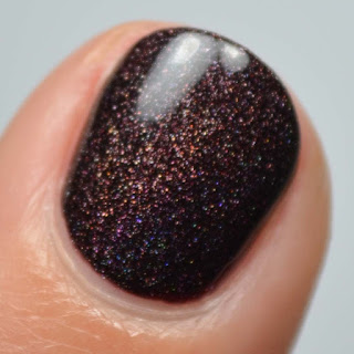 black holographic nail polish