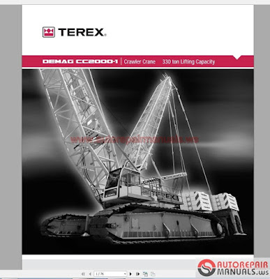 Terex Mobile and Crawler Crane Full Set Shop Manual DVD