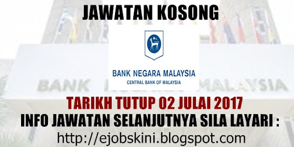 Jawatan Kosong Bank Negara Malaysia (BNM) - Julai 2017