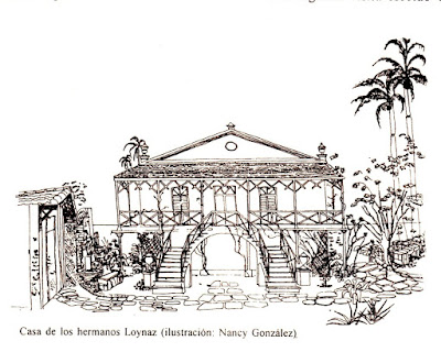 Casa de los Loynaz. Ilustración Nancy González.