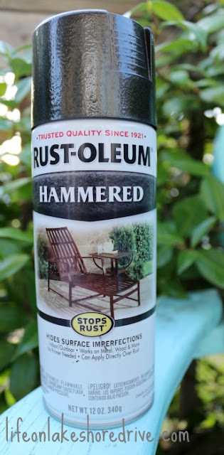 Rust-Oleum Hammered spray paint project