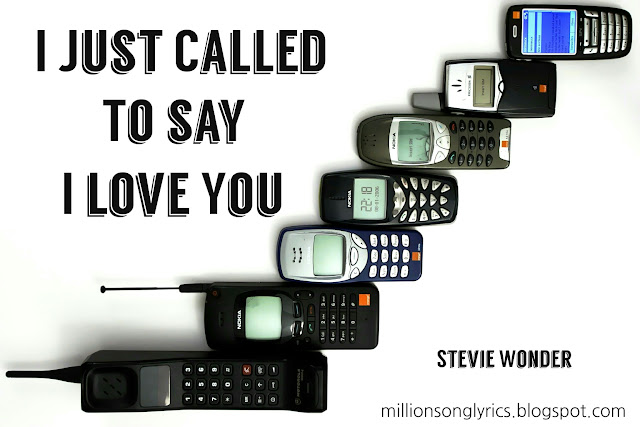 I Just Called To Say I Love You Lyrics