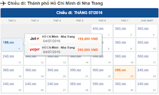 Giá vé máy bay TPHCM đi Nha Trang tháng 7