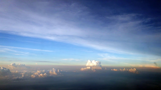 cloud shots at sunset in the air, riding a PAL flight from Iloilo to Cebu