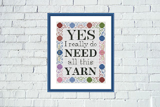 Yarn addict funny cross stitch pattern  - Tango Stitch