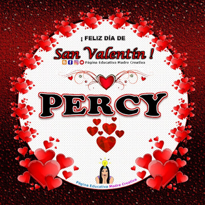 Feliz Día de San Valentín - Nombre Percy