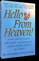 غلاف كتاب تحية من السماء الذي يتحدث عن اشكال الإتصال ما بعد الموت