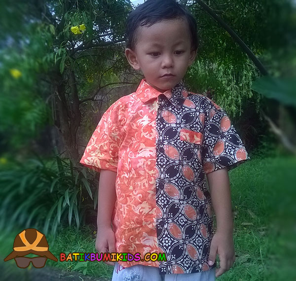 Kemeja Batik Anak Elang Sulur Kawung series.