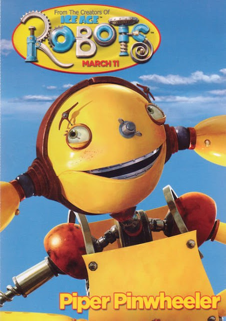 Imagen en 3D del cartel de la protagonista Piper de la película Robots