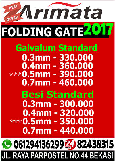 gambar harga folding gate di tangerang