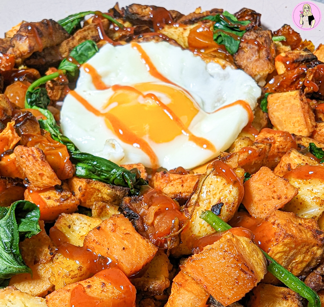 Airfryer Halloumi & Sweet Potato Hash Recipe  | Healthy Recipe