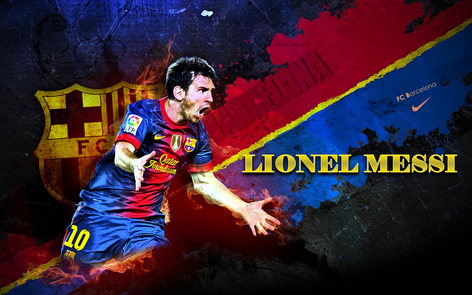 Best Messi HD wallpaper - fire
