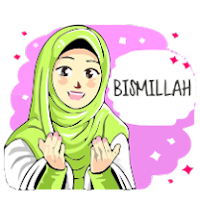 stiker png anak muslimah untuk chatting sosial media