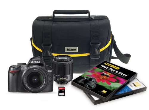 Nikon D3000 10.2 MP Digital SLR 6 Piece Bundle with 18-55mm f/3.5-5.6G AF-S DX & 55-200mm f/4-5.6G ED AF-S DX Nikkor Zoom Lenses