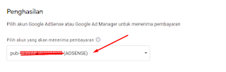 memilih akun yang menerima pembayaran dari google news