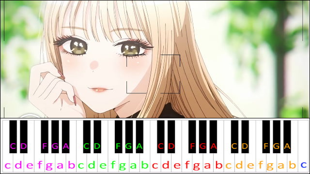 Koi no Yukue by Akari Akase (Sono Bisque Doll wa Koi wo Suru / My Dress-Up Darling Ending) Piano / Keyboard Easy Letter Notes for Beginners