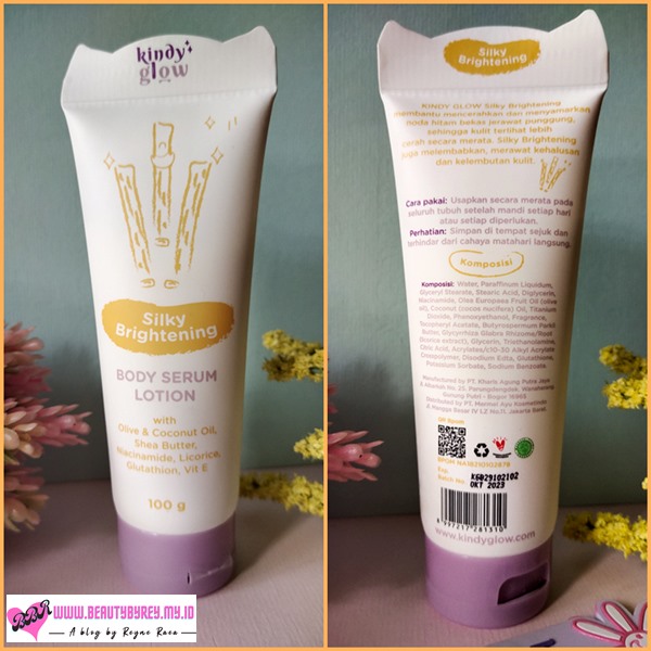 Review Kindy Glow body serum lotion silky hydrating