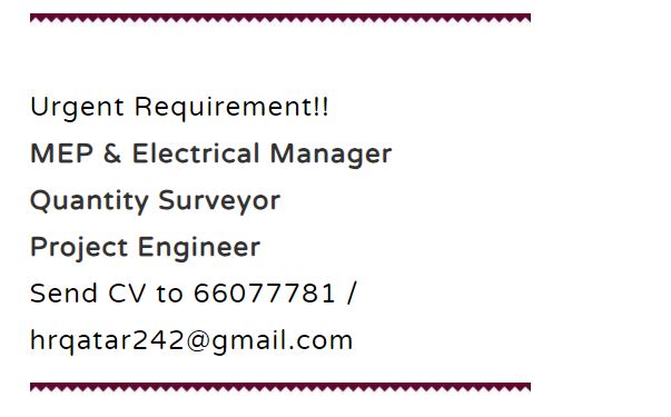 Jobs Vacancies In Qatar From Tomorrow, 22 April 2024