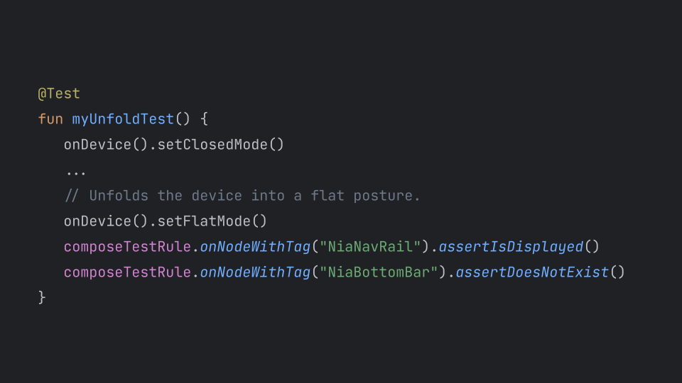 Example of test code for synchronous device configuration changes using the Espresso Device API