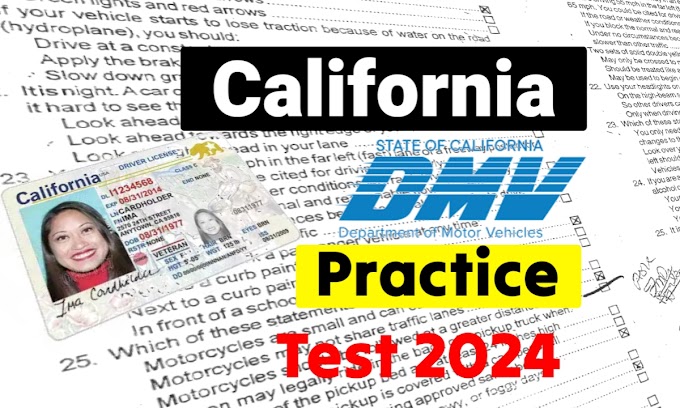 DMV Practice Test 2024 California Free - 1
