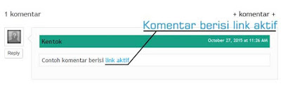 Cara Menghilangkan Link Aktif di Komentar Blog