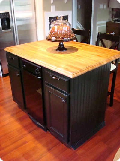 painted kitchen island