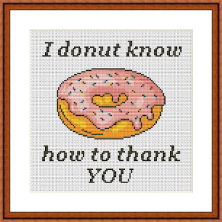 I donut know cross stitch pattern - Tango Stitch