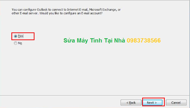 Cài đặt Mail trên Microsoft Outlook 2010 - H02