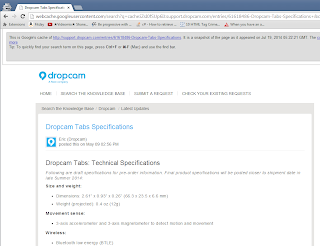 Dropcam_Tabs_Specifications