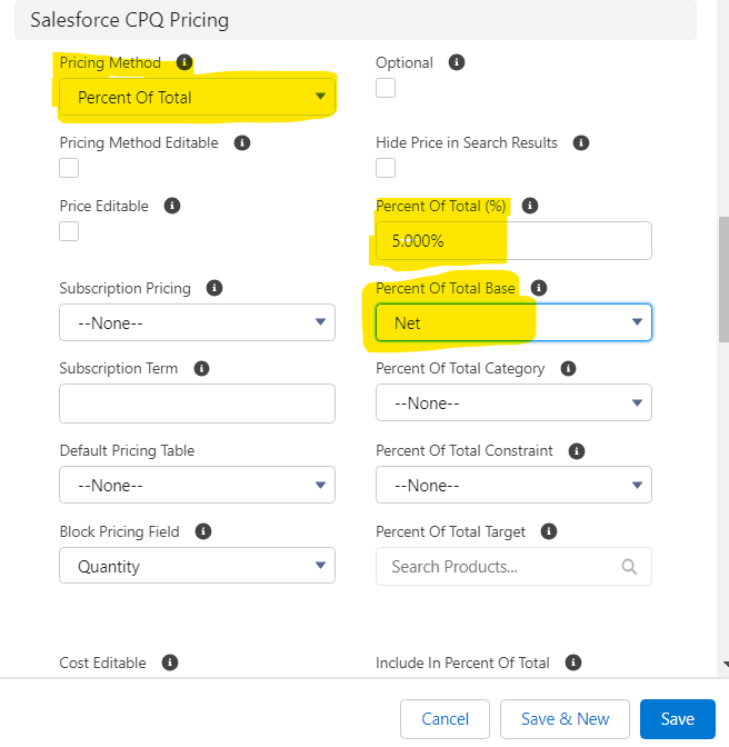 Salesforce CPQ Tutorial 5 - Creating Percent of Total Record