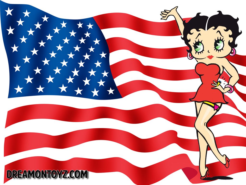 Betty Boop Pictures Archive: American flag Betty Boop wallpapers
