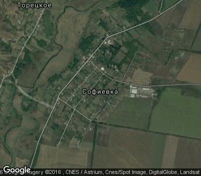 село Софиевка на карте (спутниковая карта с домами)