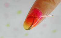 Gradation Palm Tree nail art