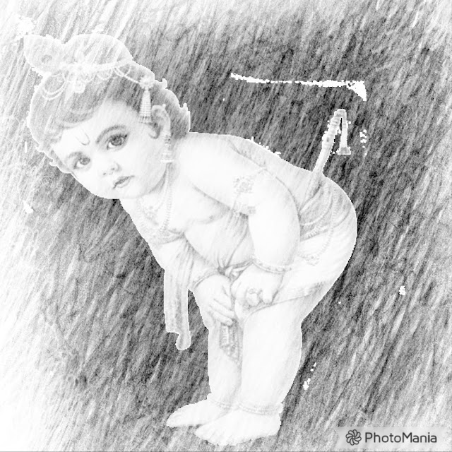 Lord Krishna Pencil Drawing Images