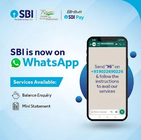 SBI WHATSAPP BALANCE CHECK MINI STATMENT NUMBER