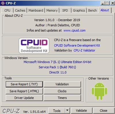 CPU Z portable - sử dụng ngay không cần cài đặt miễn phí a