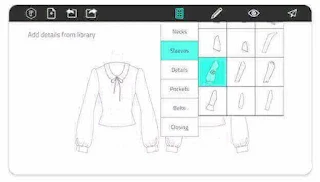 4. Fashion Design Flat Sketch - 5 Aplikasi Desain Baju Terbaik di Android