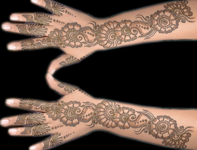 Henna For Wedding Full Hand Mehndi Back Side