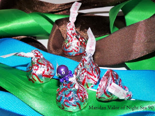 DIY octopus beads; cute little craft using beads and glue. Octopus bead has claimed this candy mountain as his own.