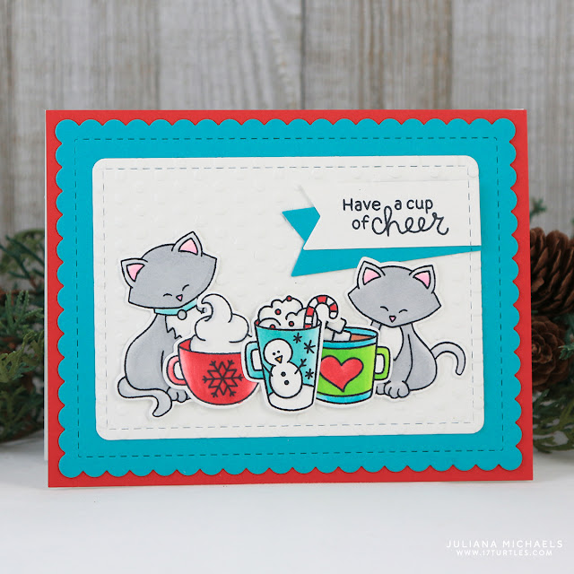 Cup Of Cheer Coffee Card by Juliana Michaels featuring Newton's Nook Designs Cup of Cocoa Stamp Set