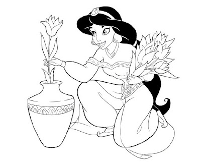Desenhos para colorir da Jasmine – Imagens para Imprimir
