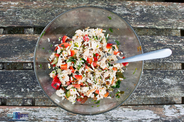 Sałatka z ryżem, sałatka z wędliną, rice salad, healthy salad, lunch salad