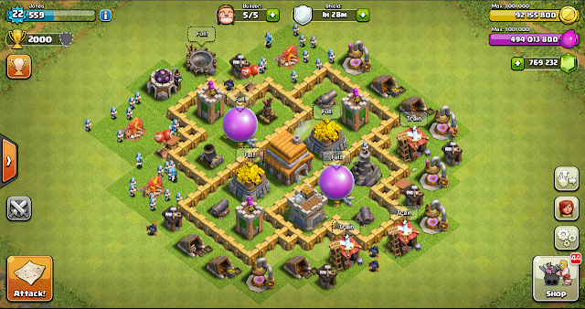 Thropy Base Clash Of Clans TH 5 Terbaru