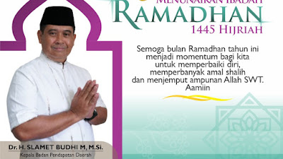 Bapenda Kabupaten Tangerang mengucapkan Selamat Menunaikan Ibadah Ramadhan 1445 Hijriyah 