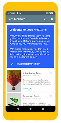 Screenshot of Let's Meditate Meditation App