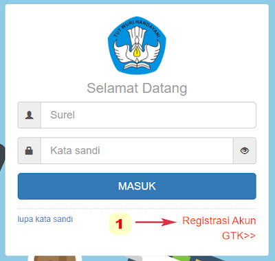 Cara daftar akun simpkb Langkah 1