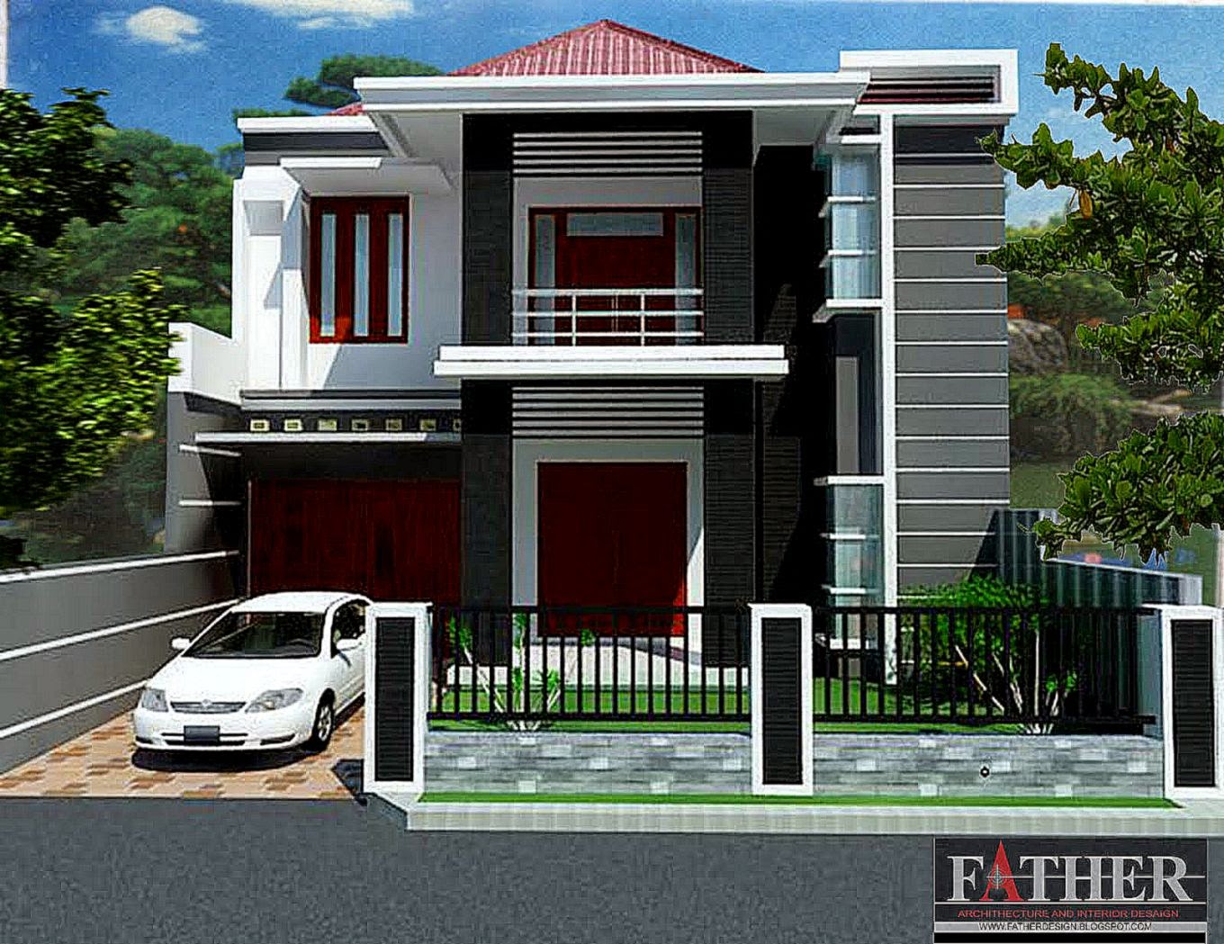 70 Desain Rumah  Minimalis 2 Lantai Dengan Biaya Murah  