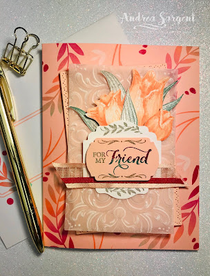 Andrea Sargent, Social Stamping, Stampin Up, Timeless Tulips, Calligraphy Essentials, Layered with Kindness, 2020, Friends, blog hop