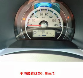 ハスラーの実燃費がリッター26.8km