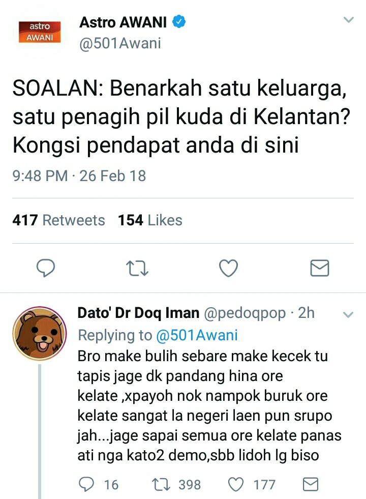 Soalan Bodoh Astro Awani Mengejek Rakyat Kelantan